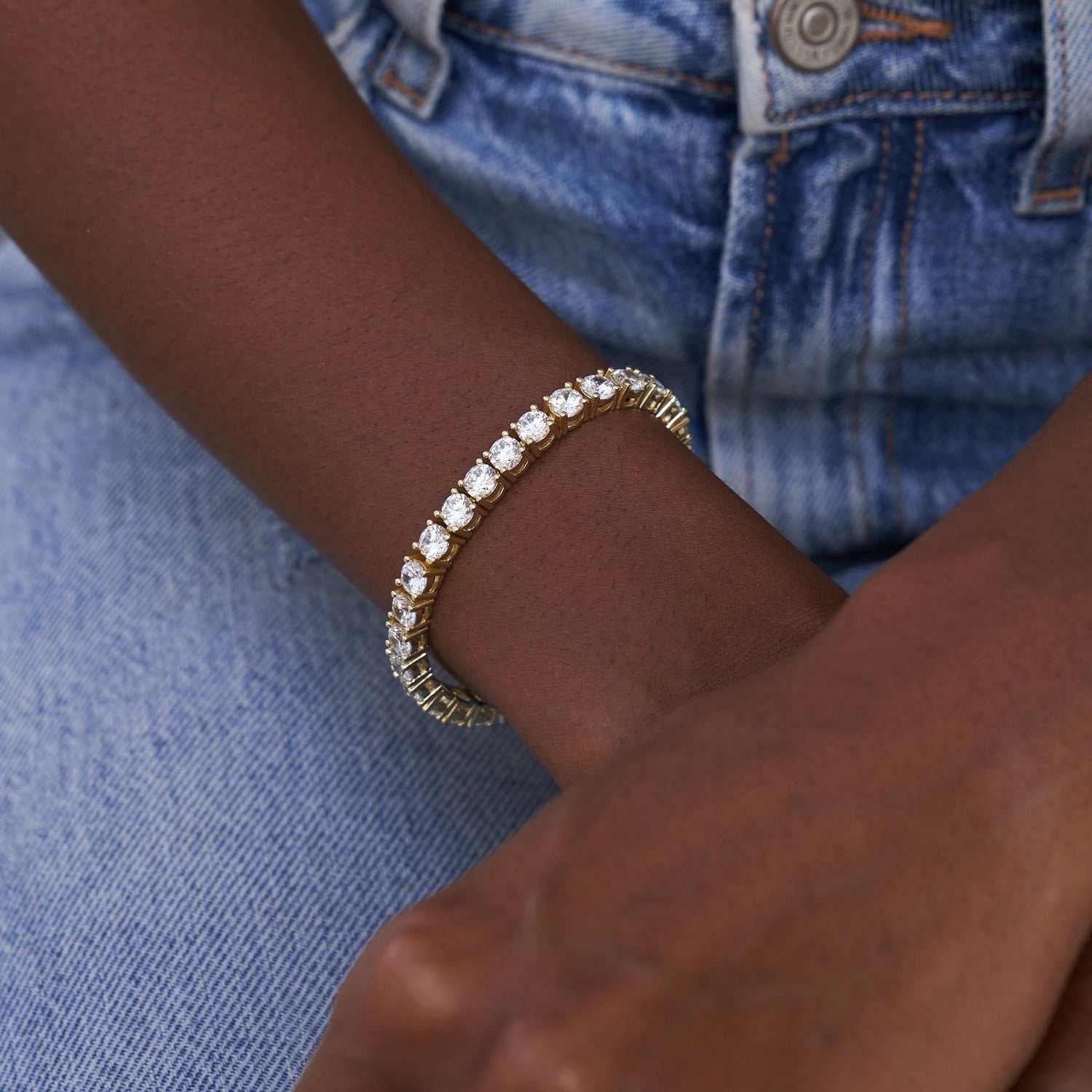 Bracelet 8Shine — Tennis à Diamants en Or Jaune 5mm