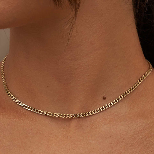 Collier 8Shine – Micro Cuban 3mm en Or Jaune