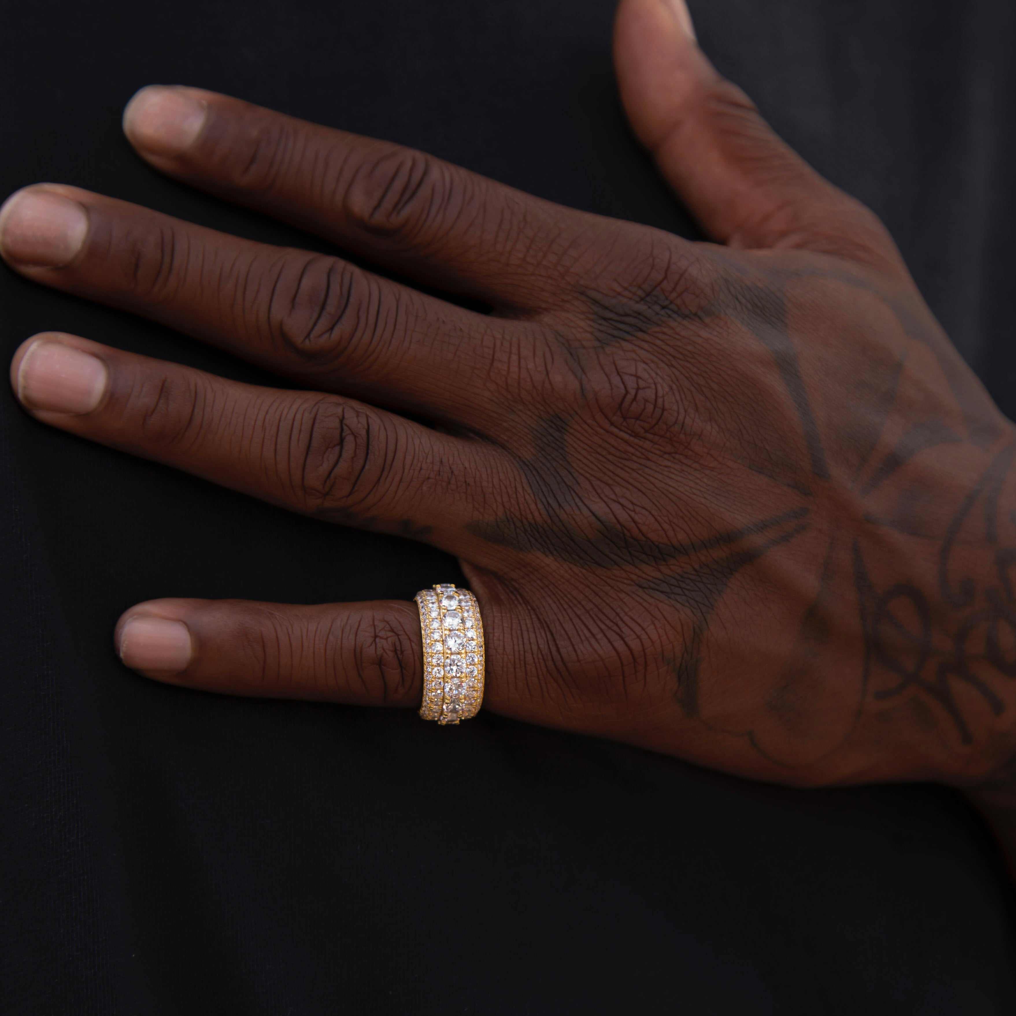 Bague 8Shine – 5 Layer Diamond Band en Or Jaune Vermeil