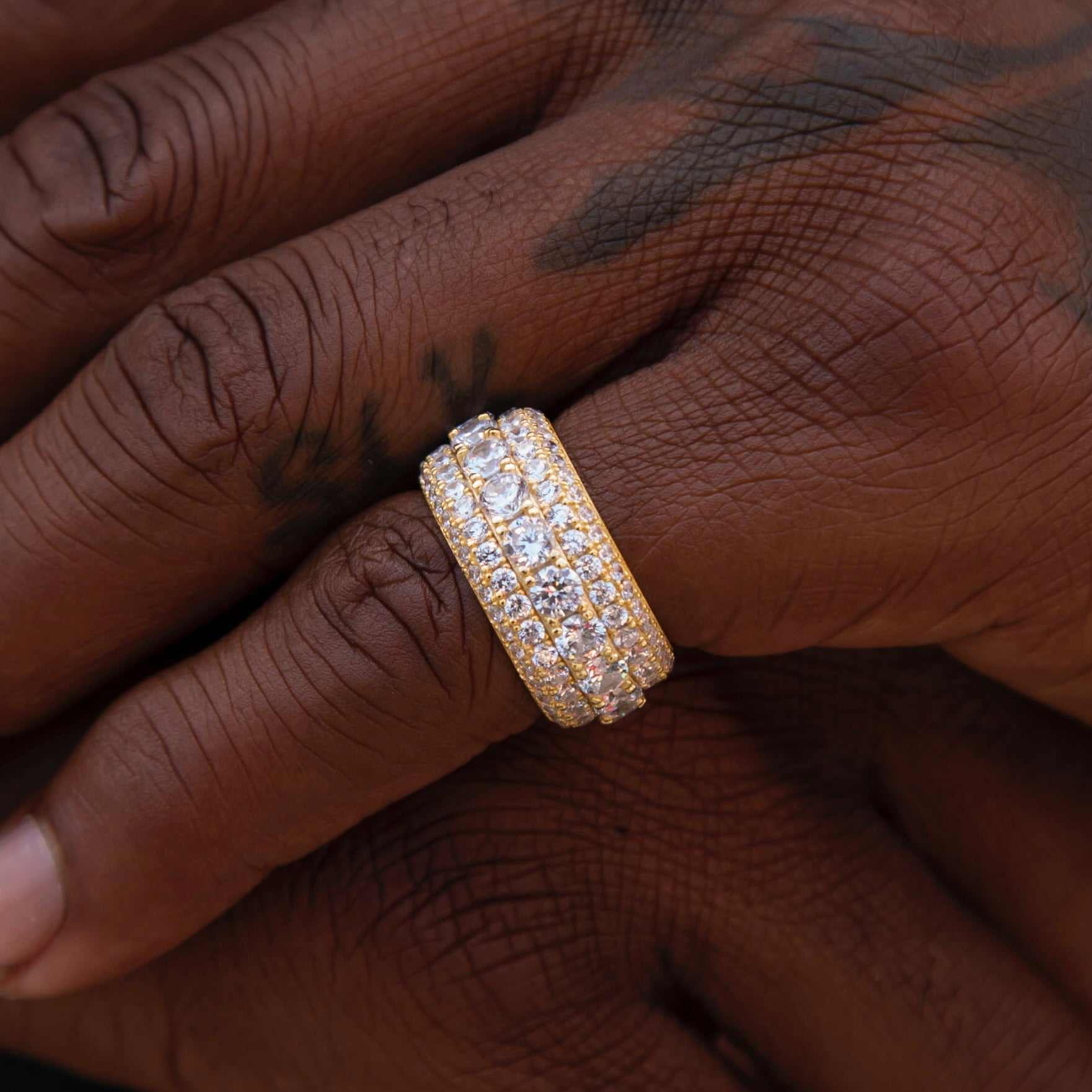 Bague 8Shine – 5 Layer Diamond Band en Or Jaune Vermeil