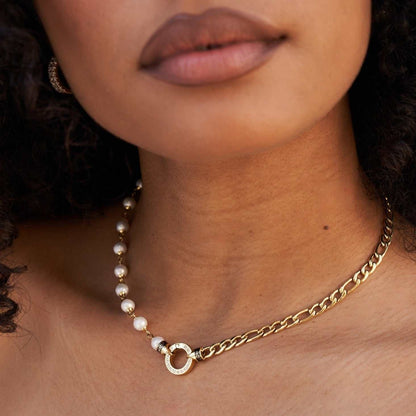 Collier 8Shine — Chaîne Figaro & Perles
