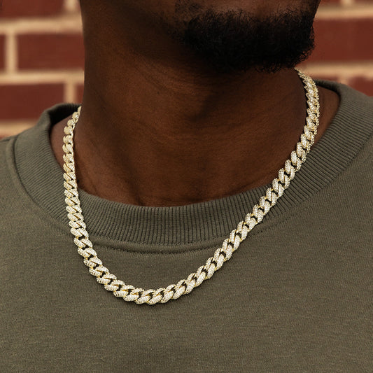 Chaîne Cuban Diamond en or jaune – 8,5 mm