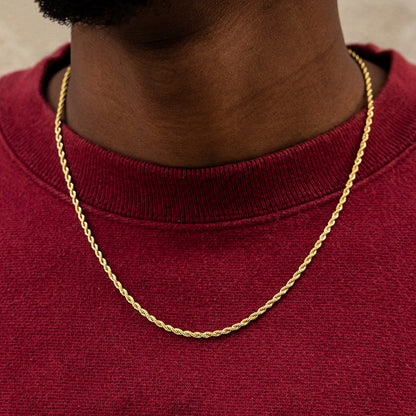 Chaîne 8Shine Rope en Or Jaune – 2mm