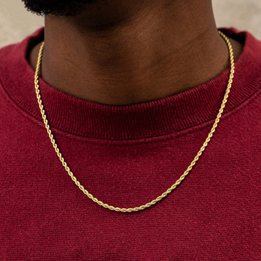Chaîne 8Shine Rope en Or Jaune – 2mm