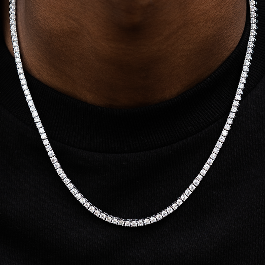 Chaîne Tennis Diamond 8Shine en Or Blanc – 3 mm