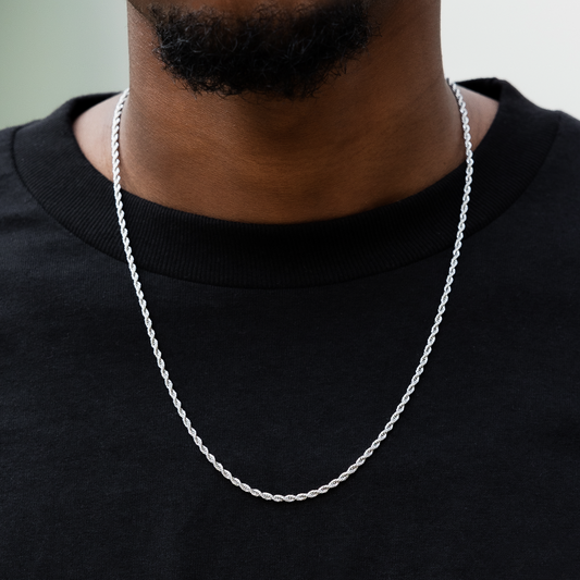 Chaîne 8Shine Rope en Or Blanc – 2mm