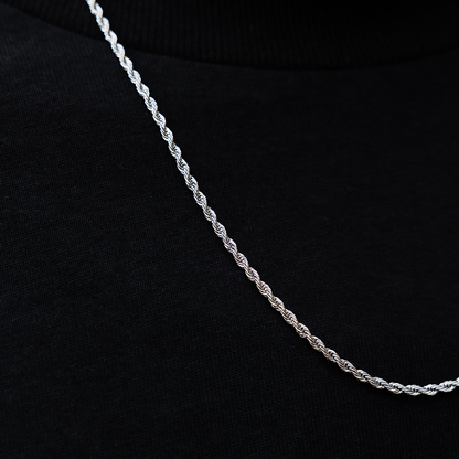 Chaîne 8Shine Rope en Or Blanc – 2mm
