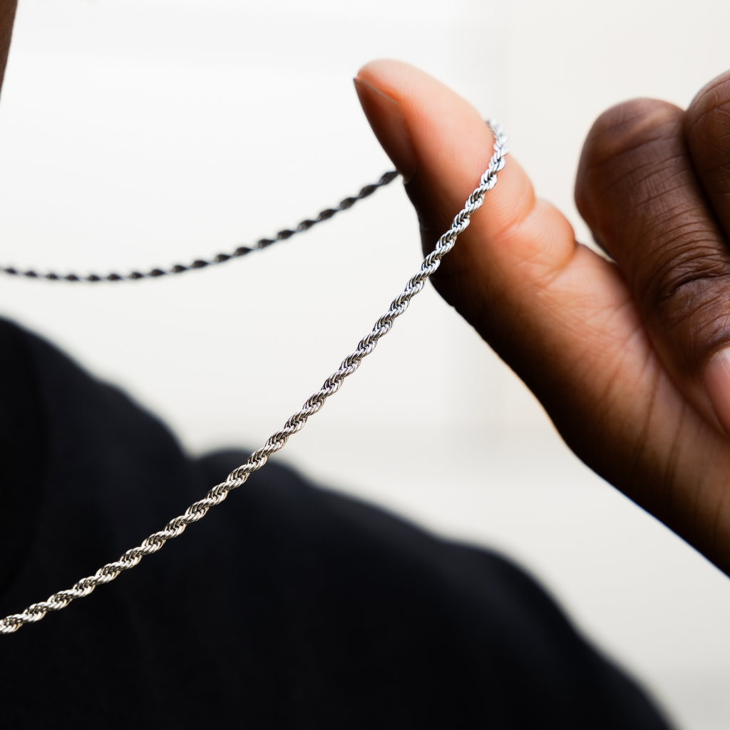 Chaîne 8Shine Rope en Or Blanc – 2mm