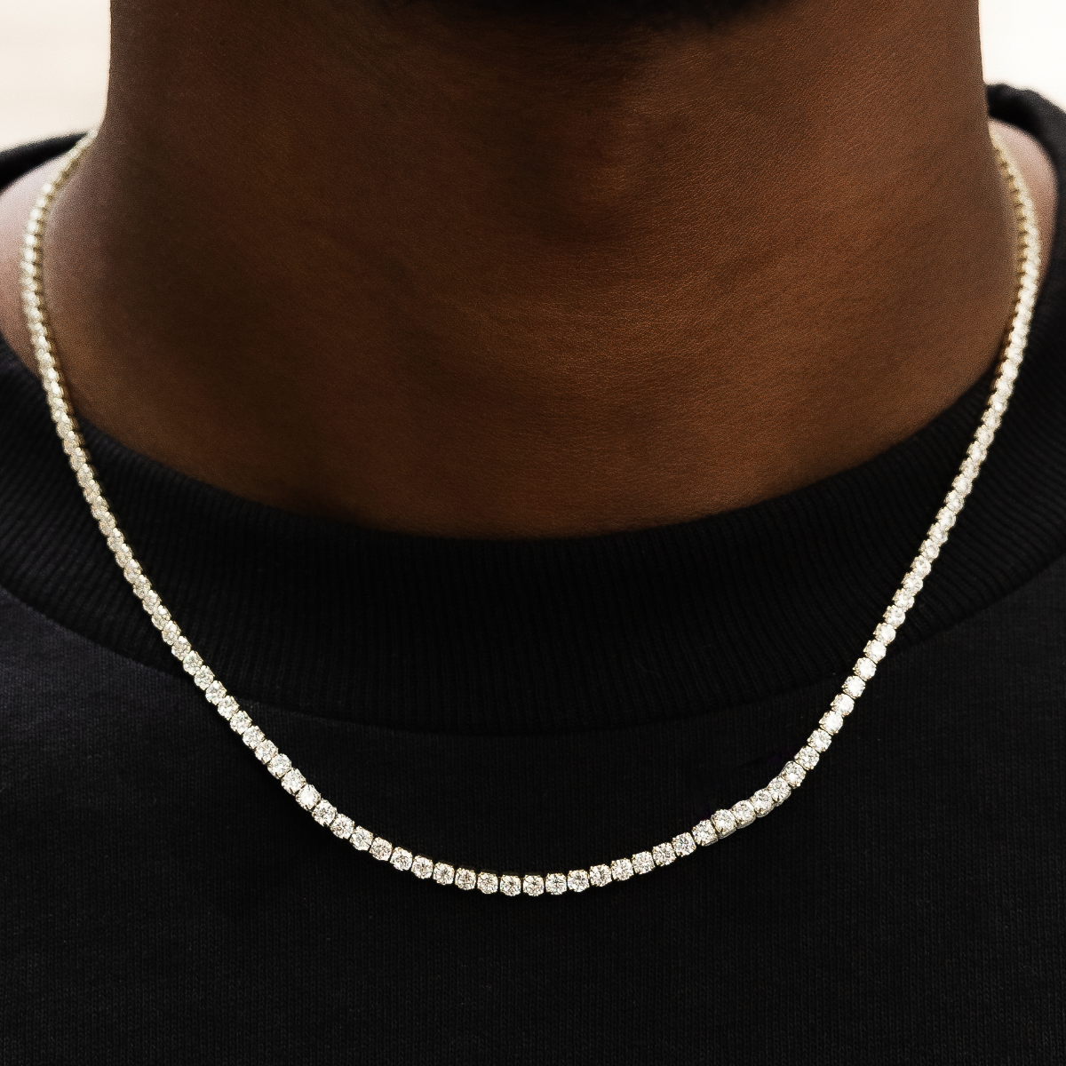 Micro Chaine Tennis en Or jaune - 2.5mm