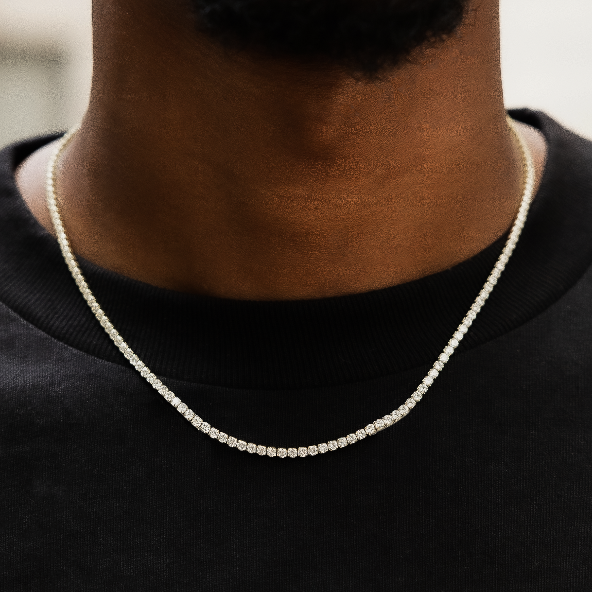 Micro Chaine Tennis en Or jaune - 2.5mm