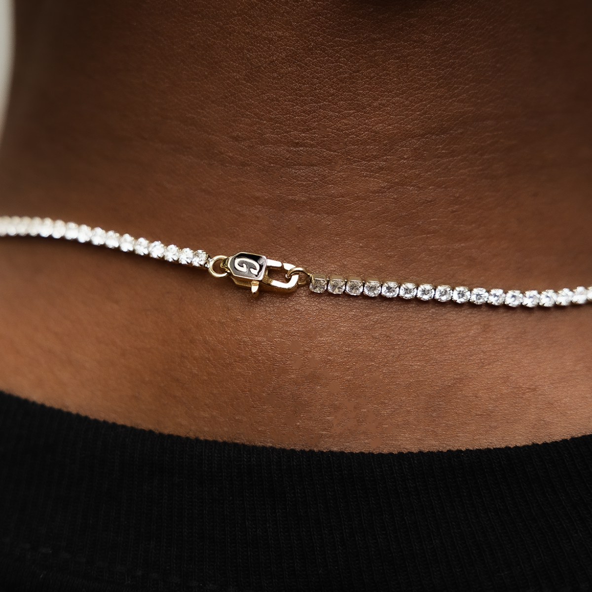 Micro Chaine Tennis en Or jaune - 2.5mm