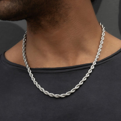 Chaîne 8Shine Rope en Or Blanc – 6mm