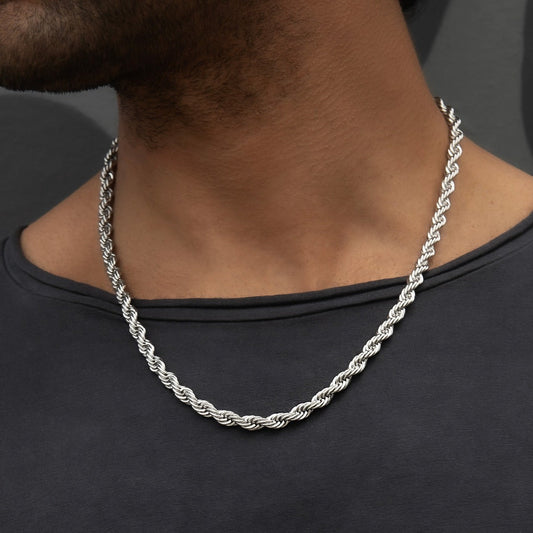 Chaîne 8Shine Rope en Or Blanc – 6mm