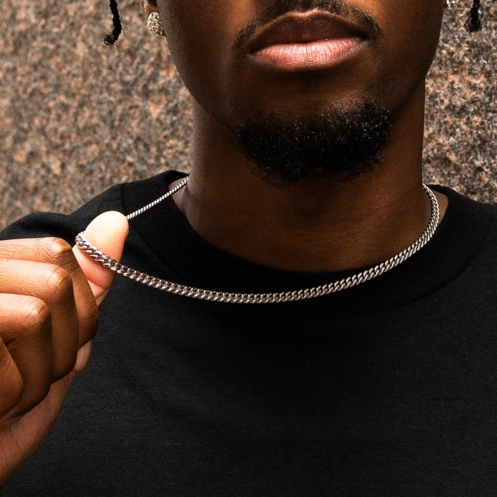 Chaîne 8Shine Cuban Link Or blanc - 5 mm