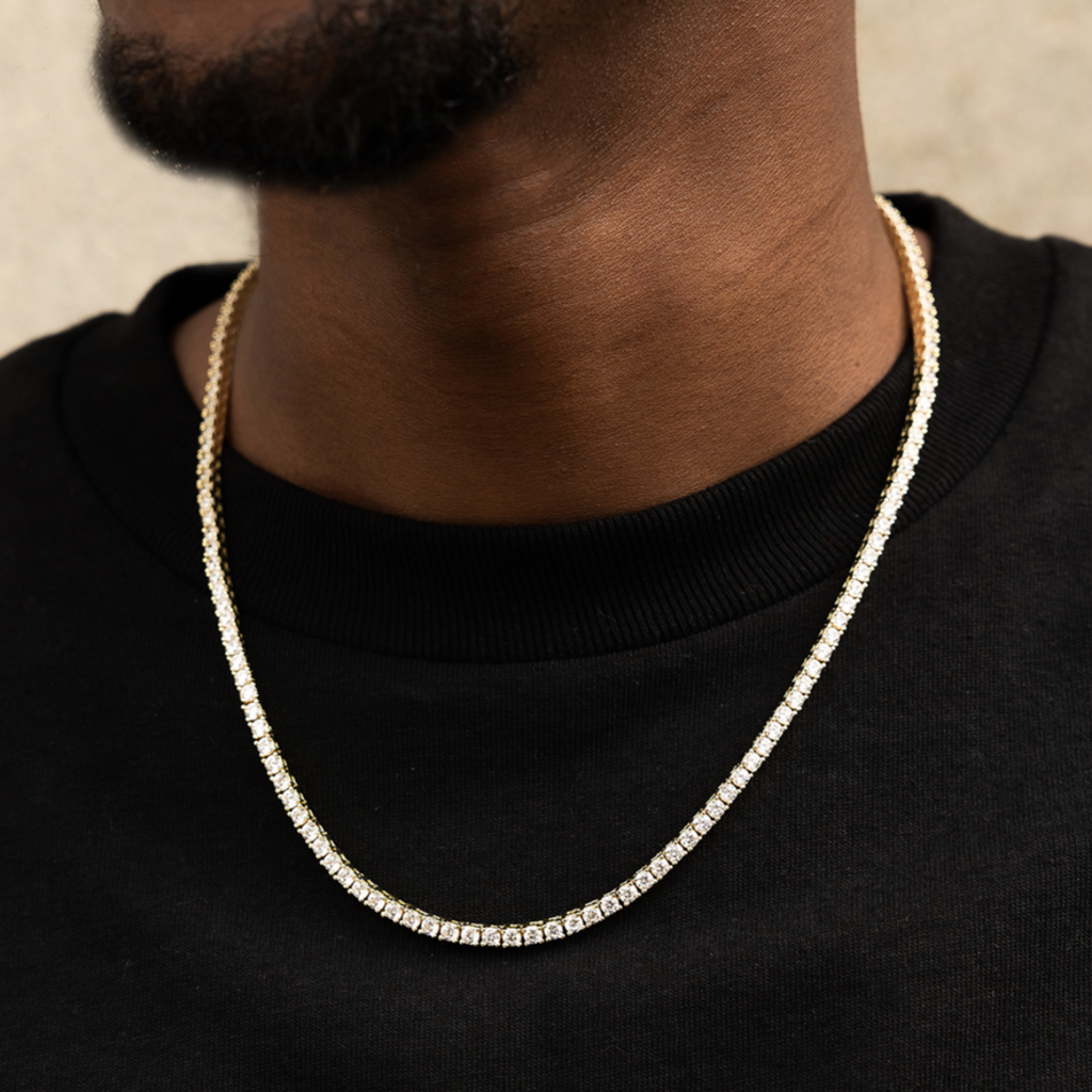 Chaine 8Shine Diamond Tennis Or jaune - 3 mm