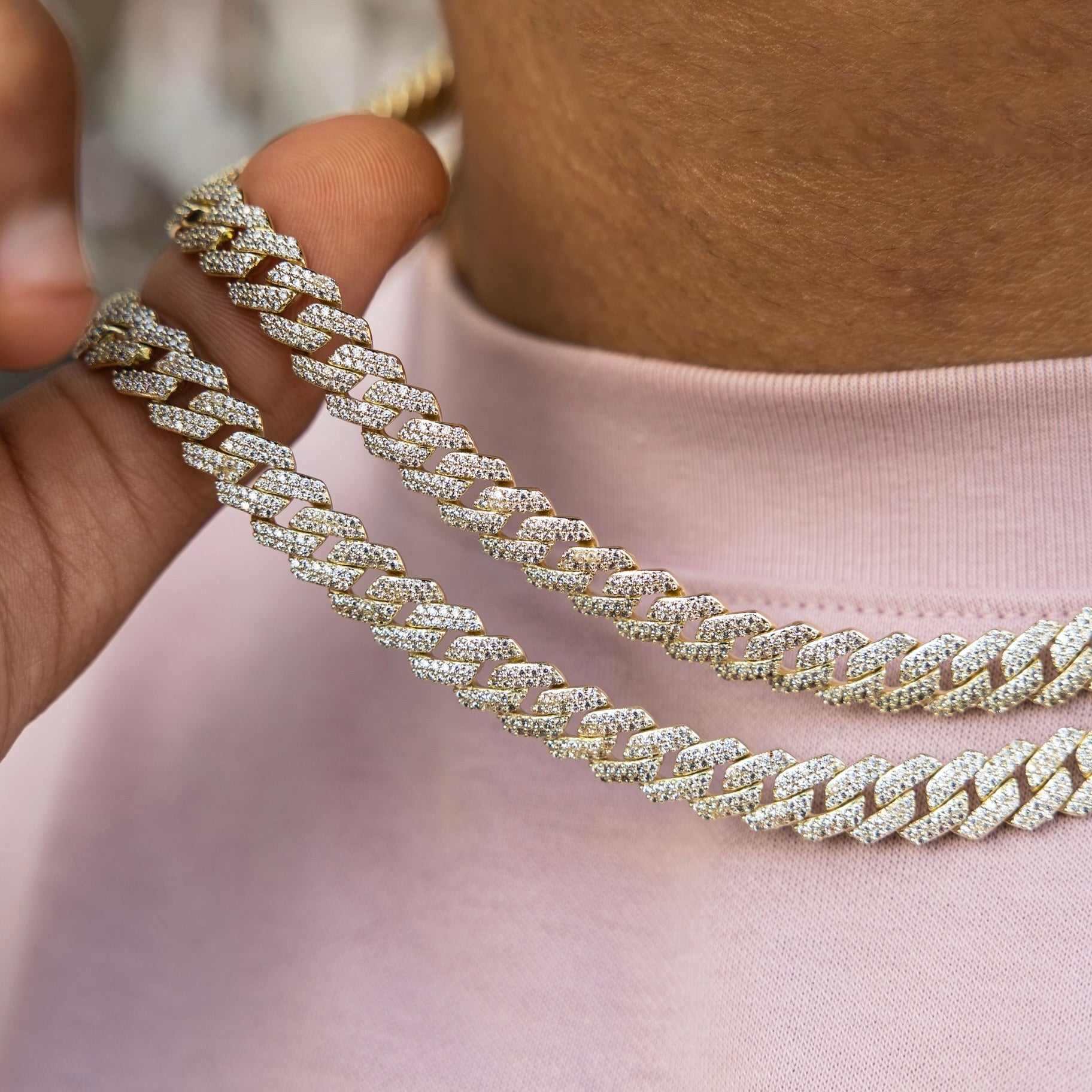 Chaîne 8Shine Cuban Signature en Or jaune – 8,5 mm