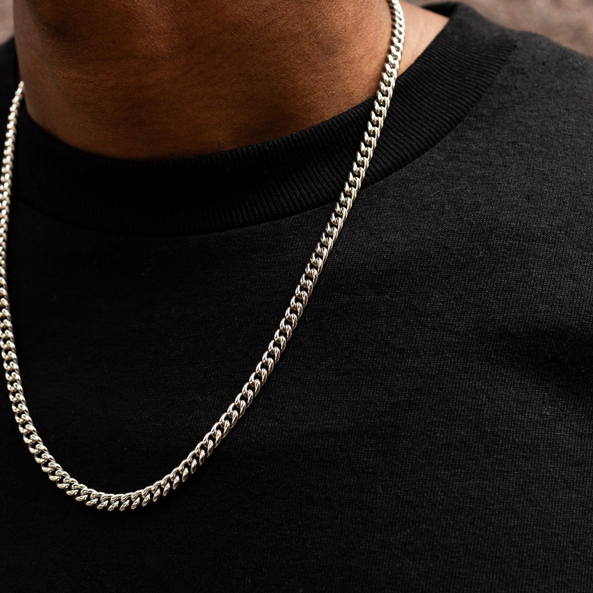 Chaîne 8Shine Cuban Link Or blanc - 5 mm
