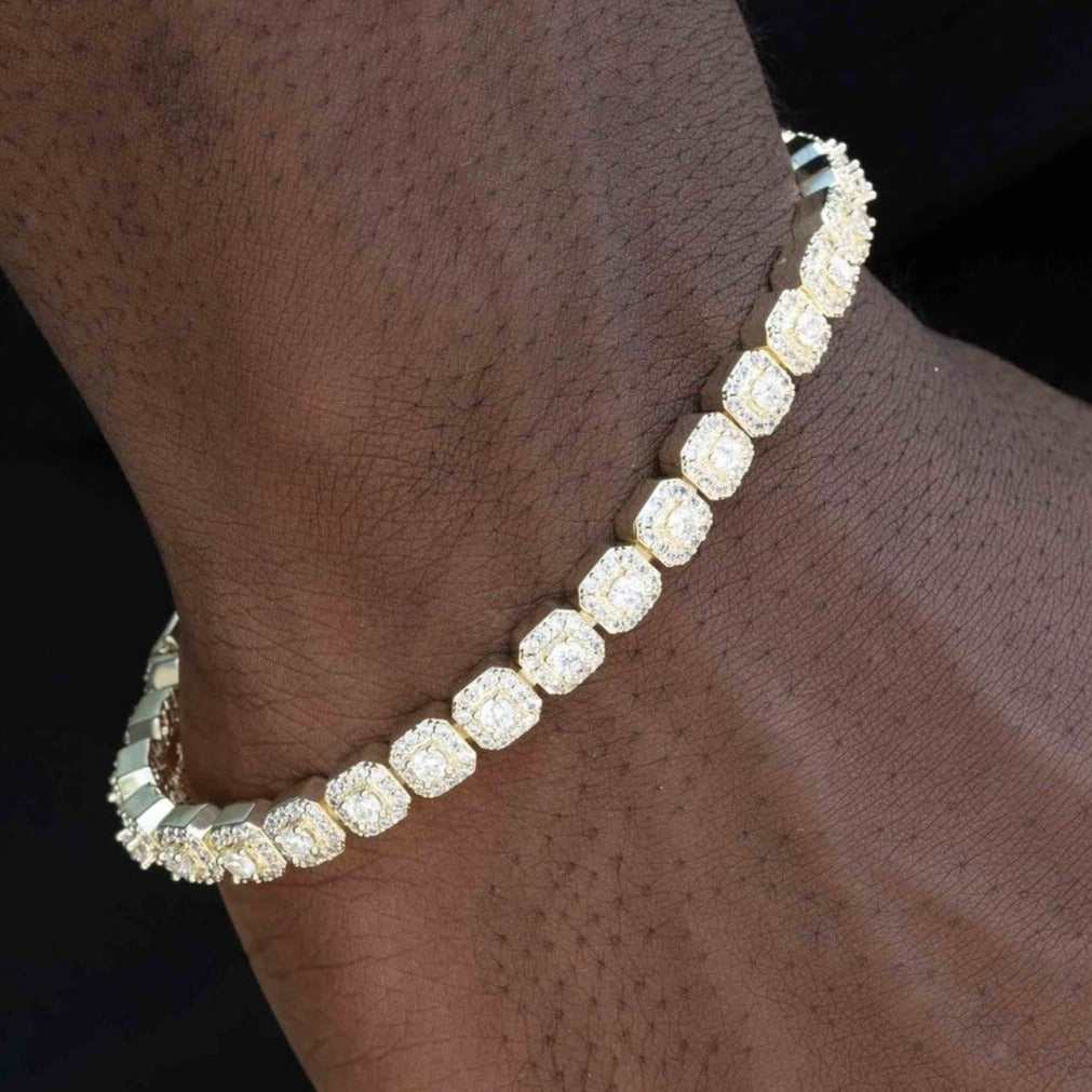 Bracelet Micro Clustered Tennis 8Shine Or Jaune