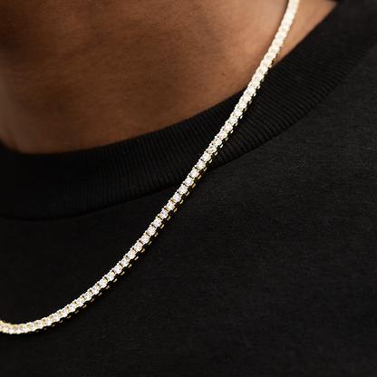 Chaine 8Shine Diamond Tennis Or jaune - 3 mm