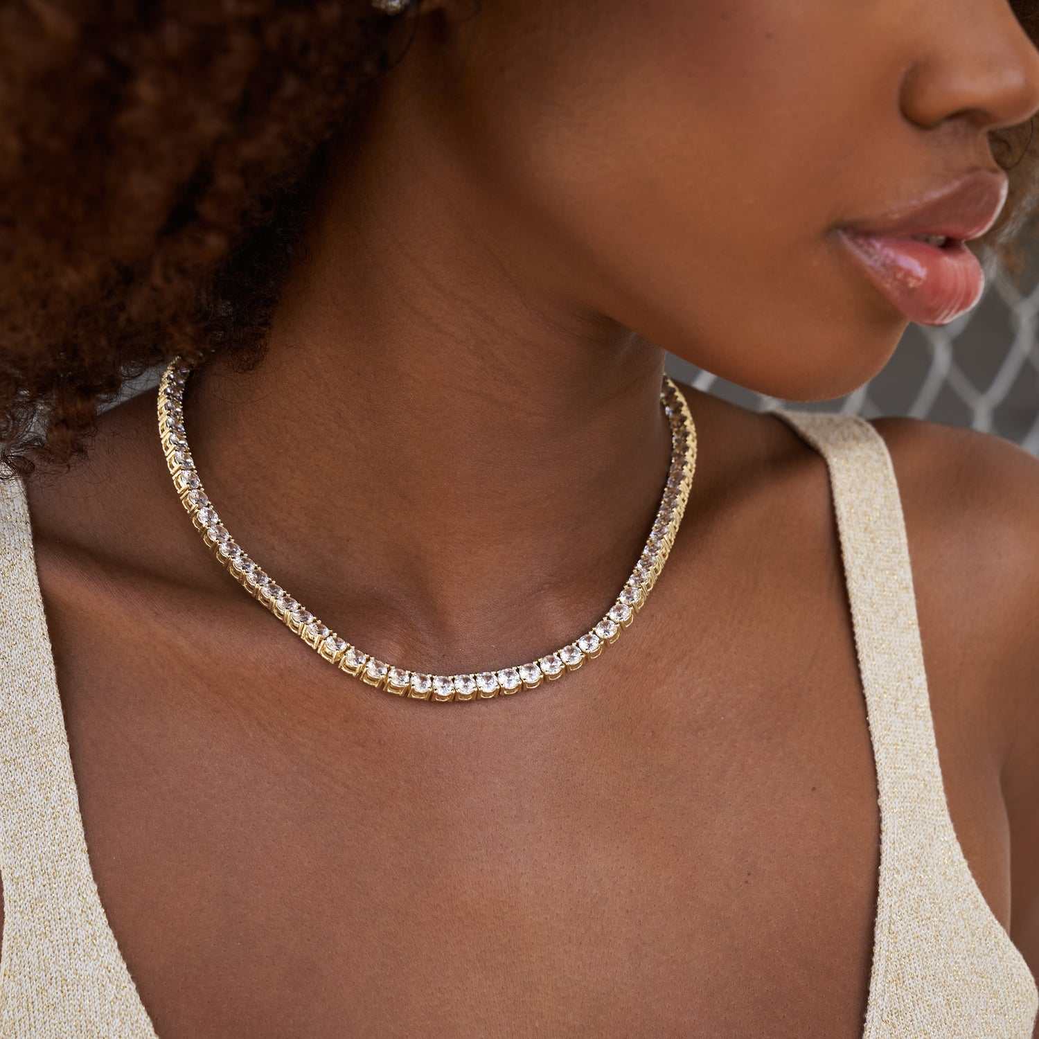 Collier 8Shine — Chaîne Tennis à Diamants en Or 5mm