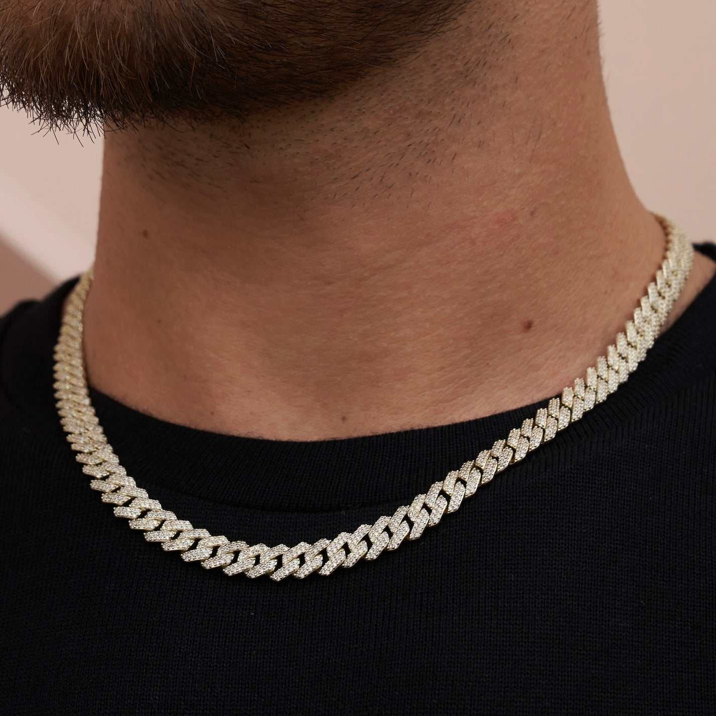 Chaîne 8Shine Cuban Signature en Or jaune – 8,5 mm