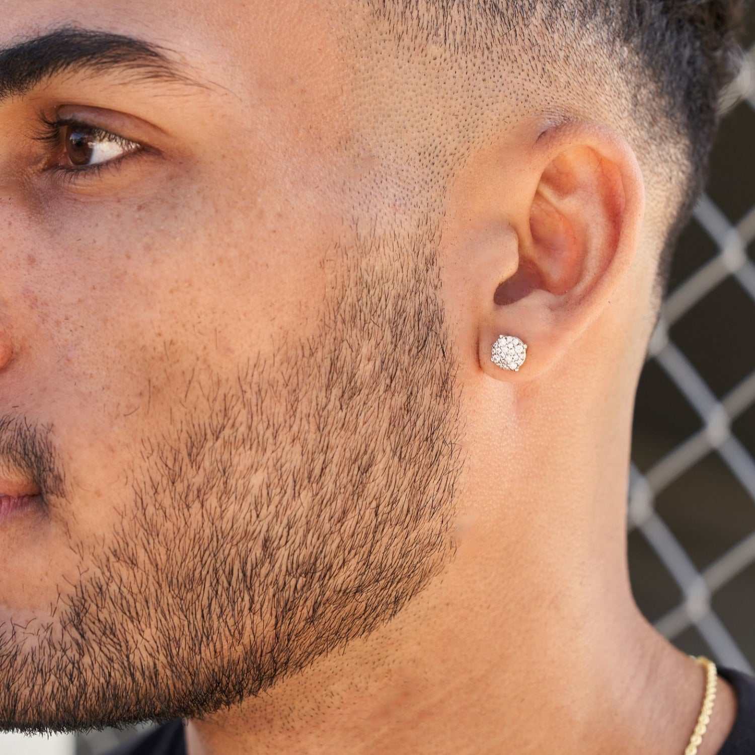 Boucles d’Oreilles 8Shine – Pavé Set 8mm en Or Jaune