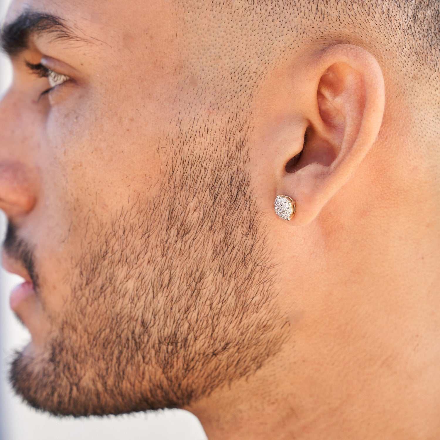 Boucles d’Oreilles 8Shine – Pavé Set 8mm en Or Jaune