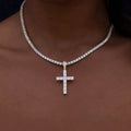 Pendentif 8Shine — Croix à Diamants en Or Jaune