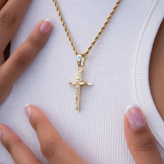 Pendentif 8Shine — Crucifix en Or Jaune