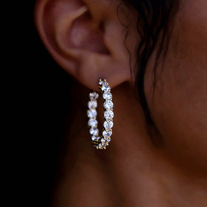 Boucles d’oreilles 8Shine — Eternity Hoop en Or Jaune 4mm