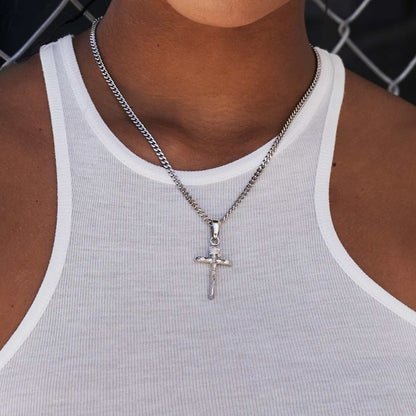 Pendentif 8Shine — Crucifix en Or Blanc
