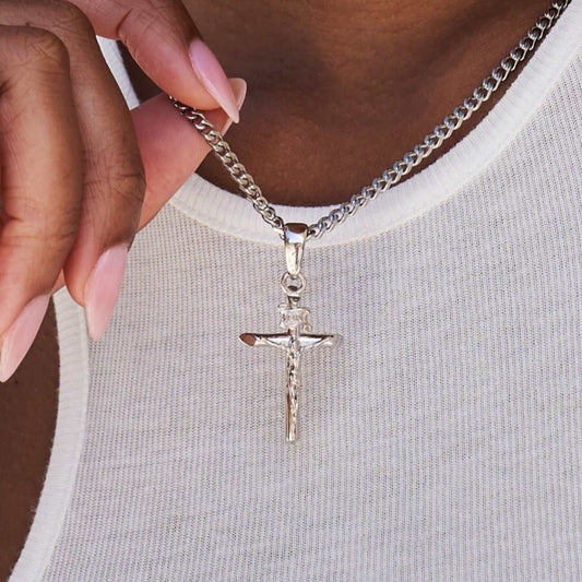 Pendentif 8Shine — Crucifix en Or Blanc