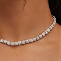 Collier 8Shine — Chaîne Micro Cluster Tennis en Argent