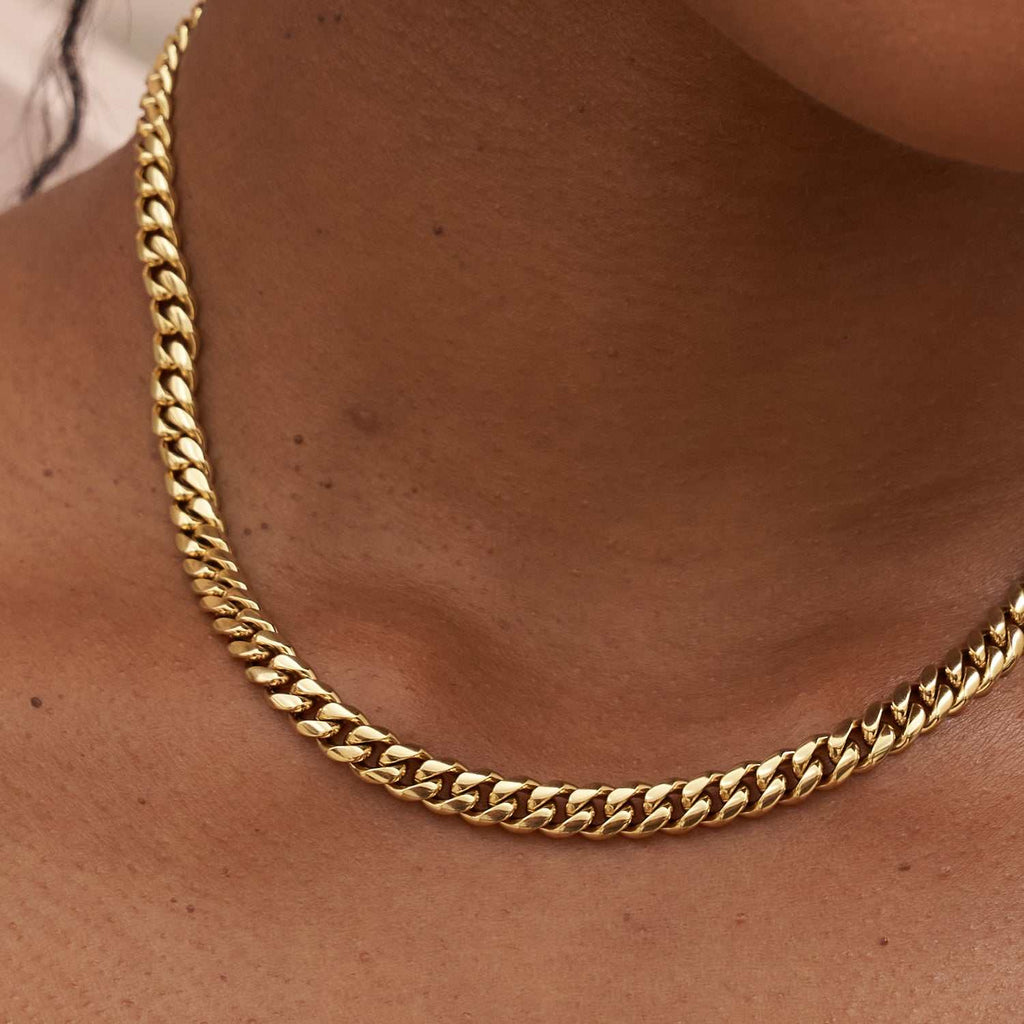 Collier 8Shine — Chaîne Miami Cuban Link en Or Jaune 8mm