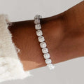 Bracelet 8Shine — Micro Clustered Tennis en Or Blanc