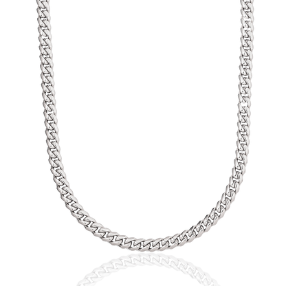 8Shine Signature Cuban en Or blanc – 6 mm