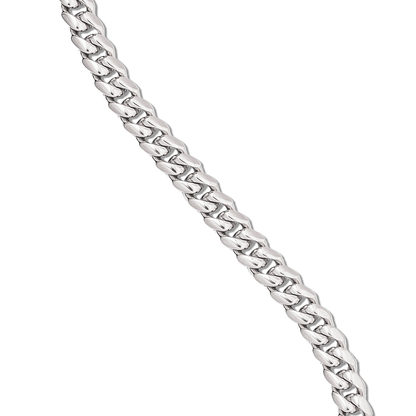 8Shine Signature Cuban en Or blanc – 6 mm