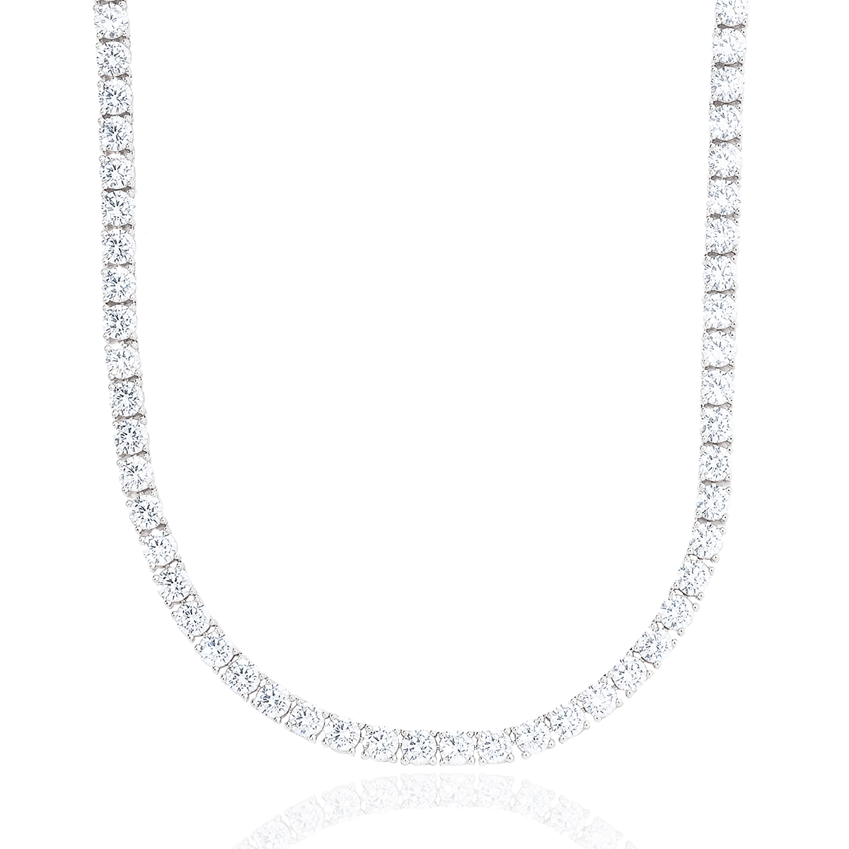 Collier 8Shine — Chaîne Tennis à Diamants en Or Blanc 5mm