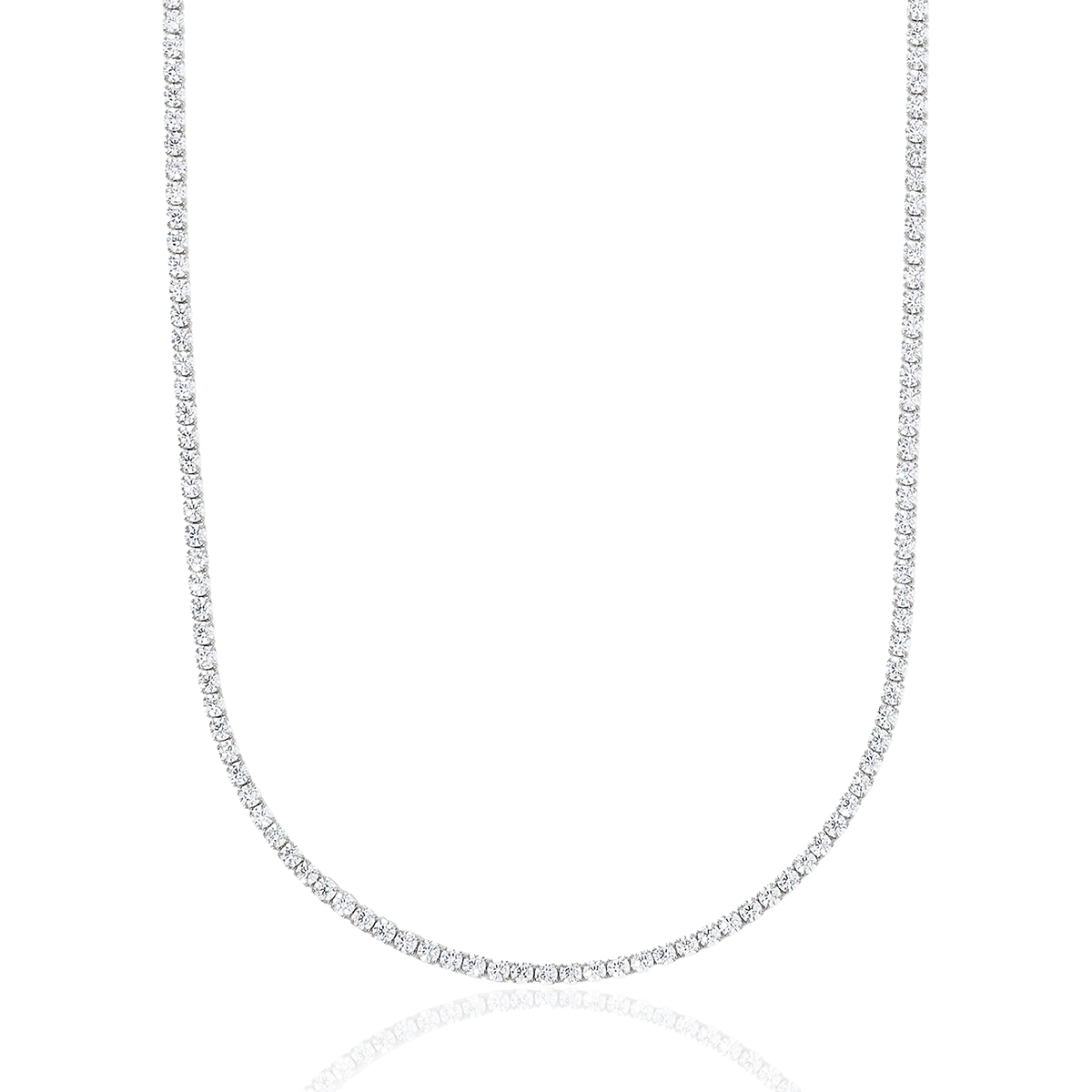 Collier 8Shine — Chaîne Micro Tennis en Or Blanc