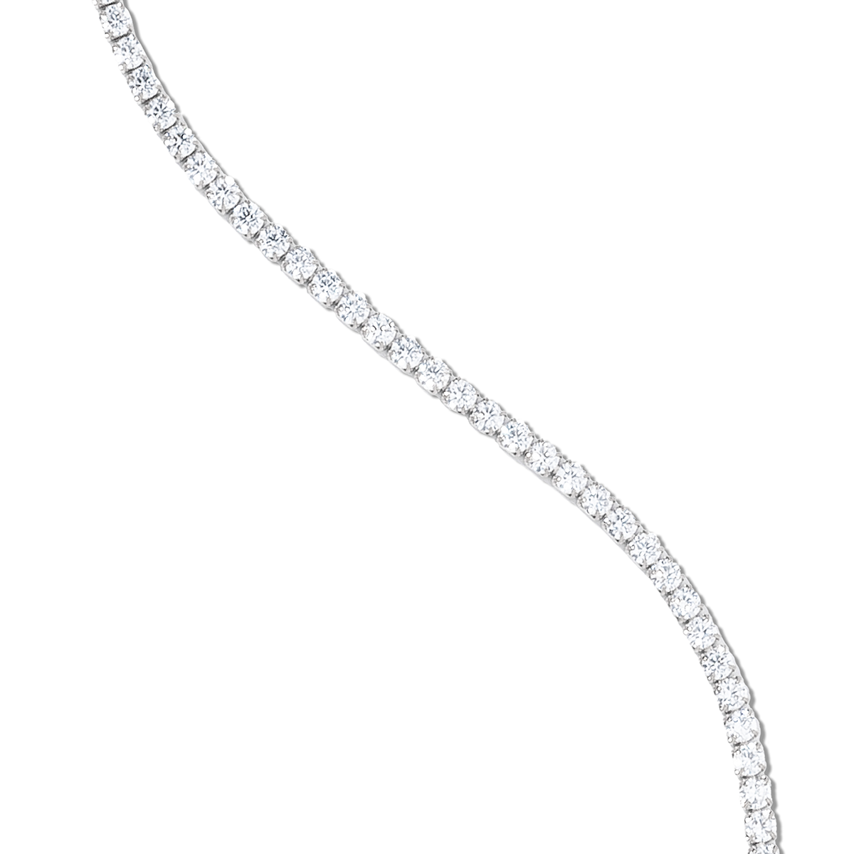 Collier 8Shine — Chaîne Micro Tennis en Or Blanc