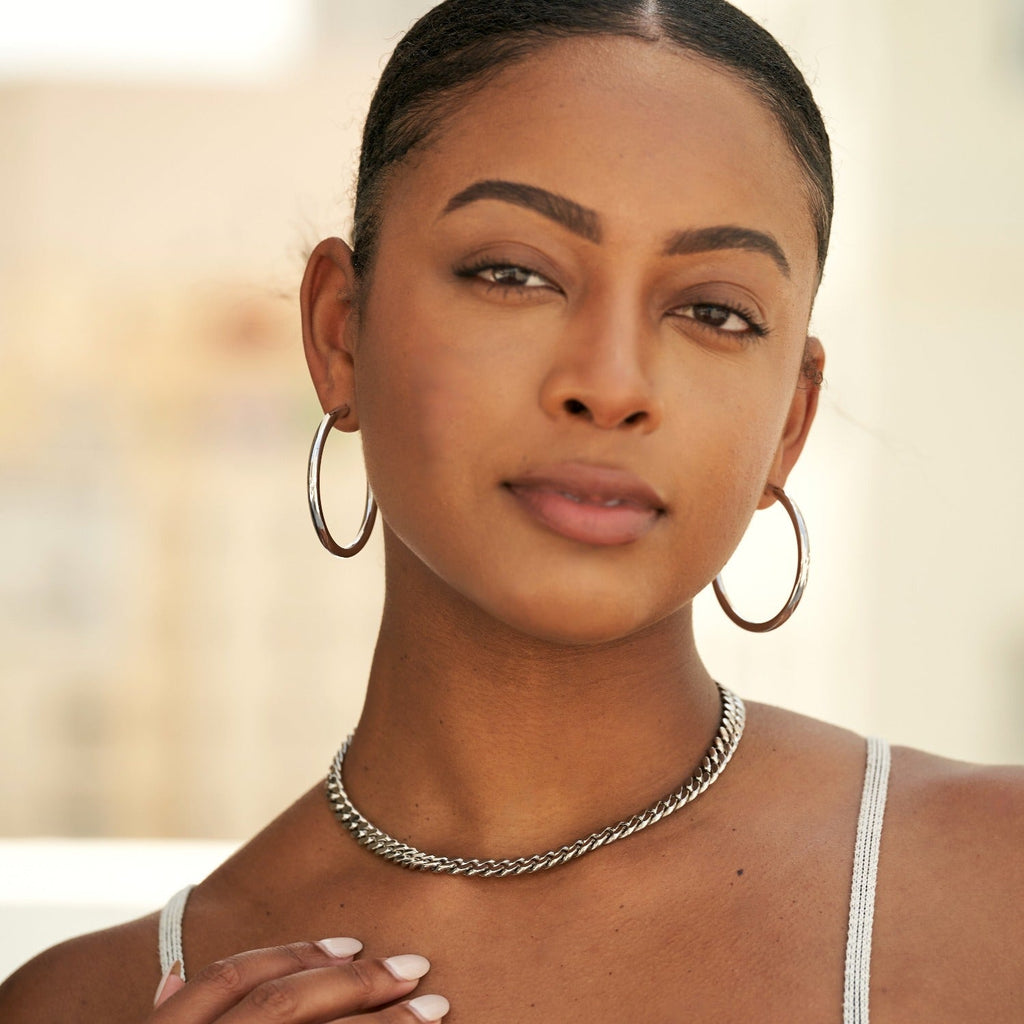 Collier 8Shine — Chaîne Miami Cuban Link en Or Blanc 8mm