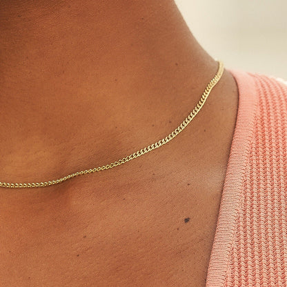 Collier 8Shine — Chaîne Micro Cuban en Or Jaune 2mm