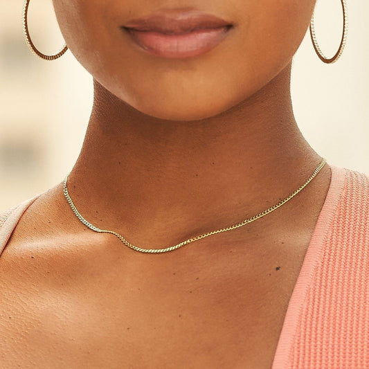 Collier 8Shine — Chaîne Micro Cuban en Or Jaune 2mm