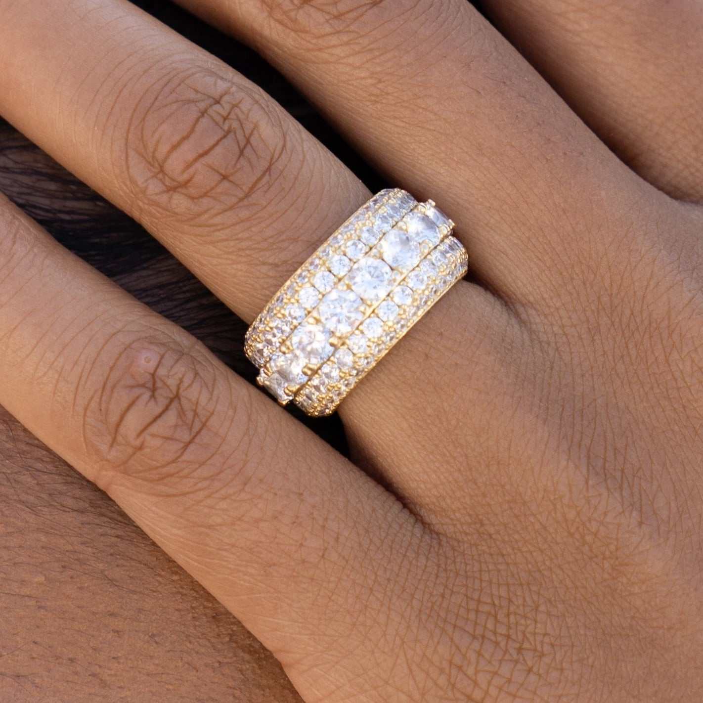 Bague 8Shine — 5 Layer Diamond Band en Or Jaune Vermeil