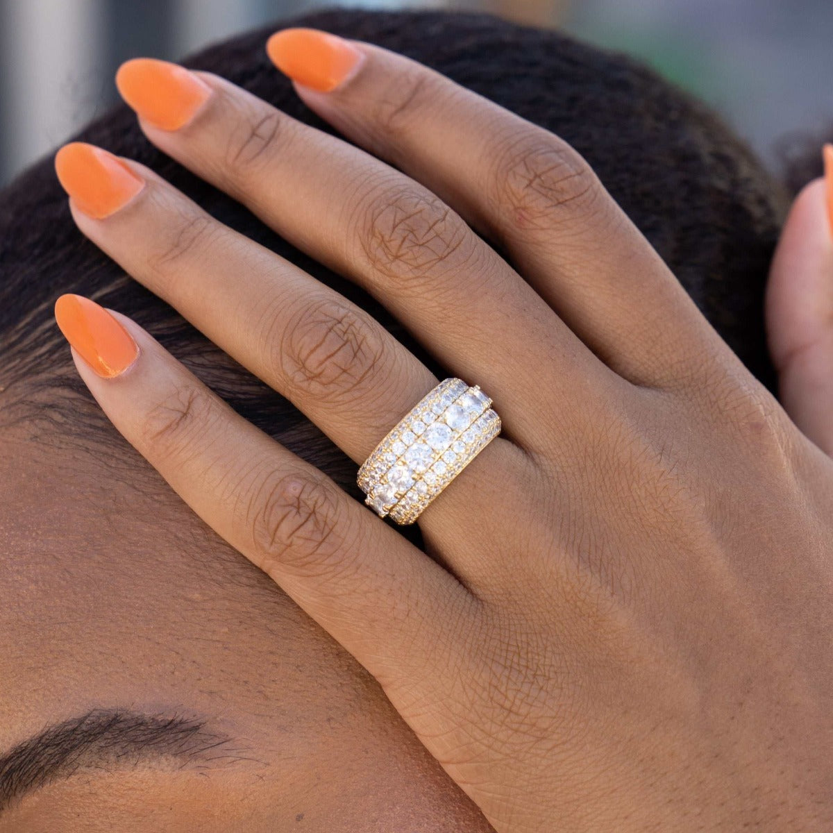 Bague 8Shine — 5 Layer Diamond Band en Or Jaune Vermeil