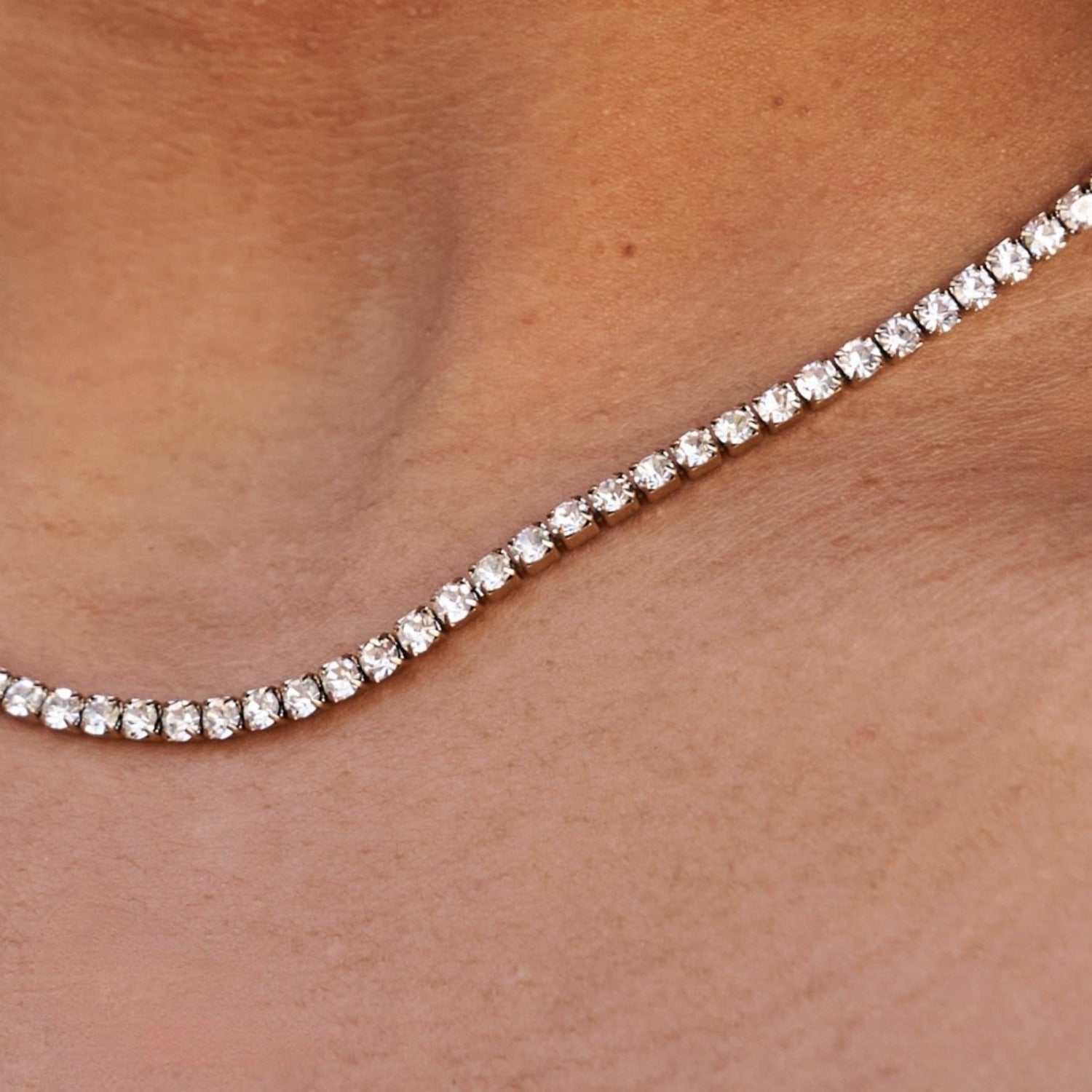 Collier 8Shine — Chaîne Micro Tennis en Or