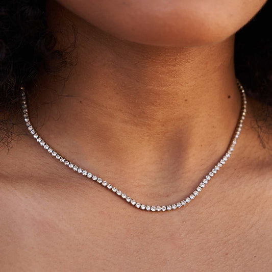 Collier 8Shine — Chaîne Micro Tennis en Or Jaune