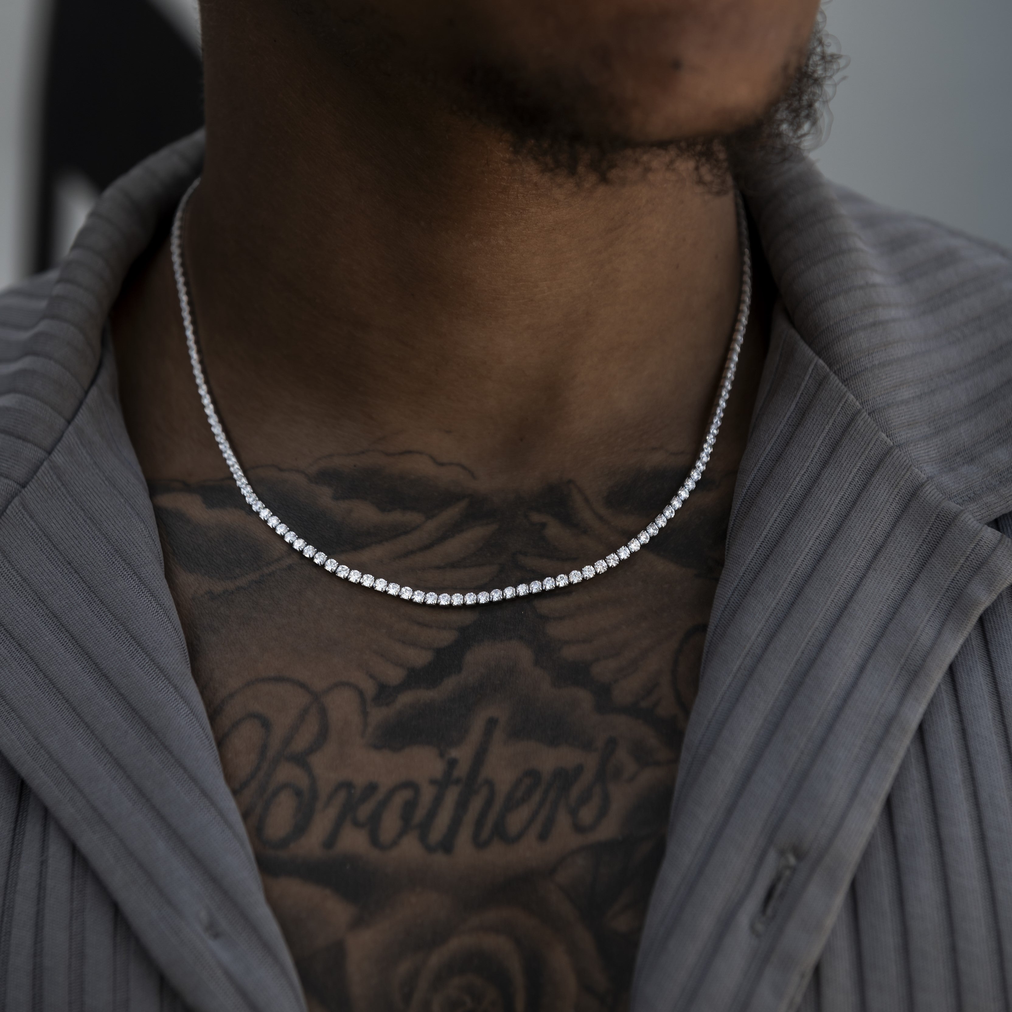 Chaine 8Shine Tennis Micro en Or Blanc - 2.5mm