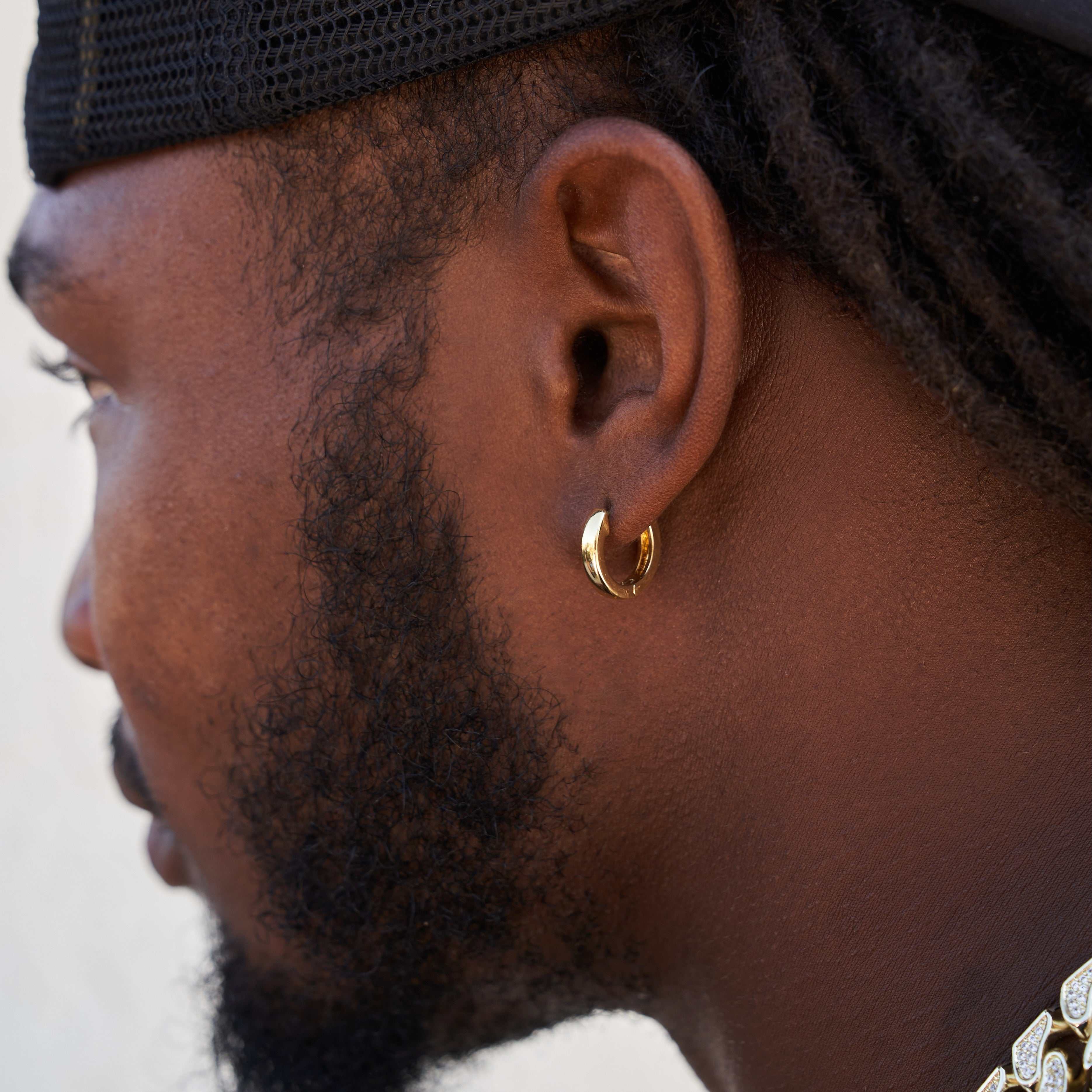 Boucles d’Oreilles 8Shine – Polished Round Hoop en Or Jaune