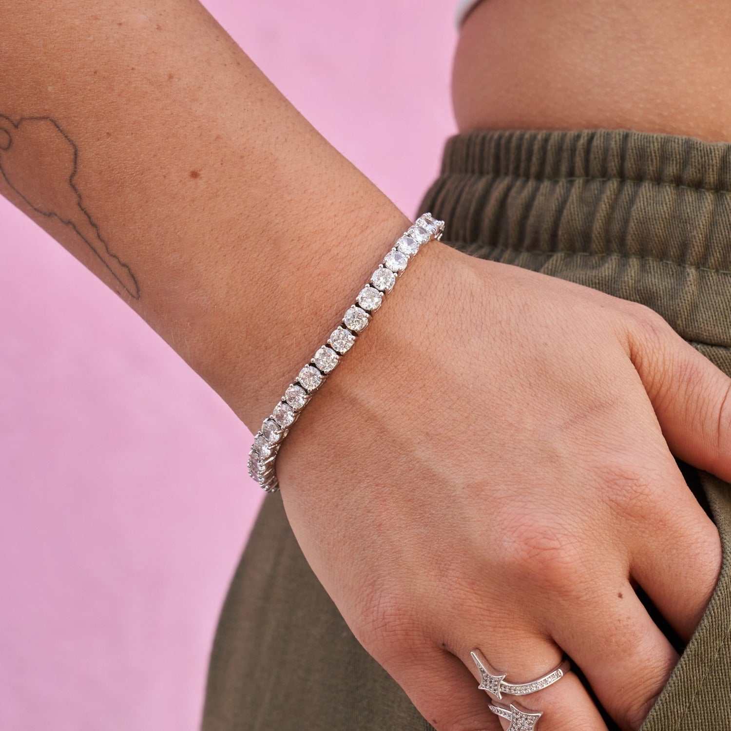 Bracelet 8Shine — Tennis à Diamants en Or Blanc 5mm